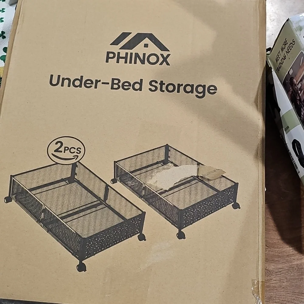 Nwt 2 Black Under-Bed Storage Organizer Set - Picture 5 of 5